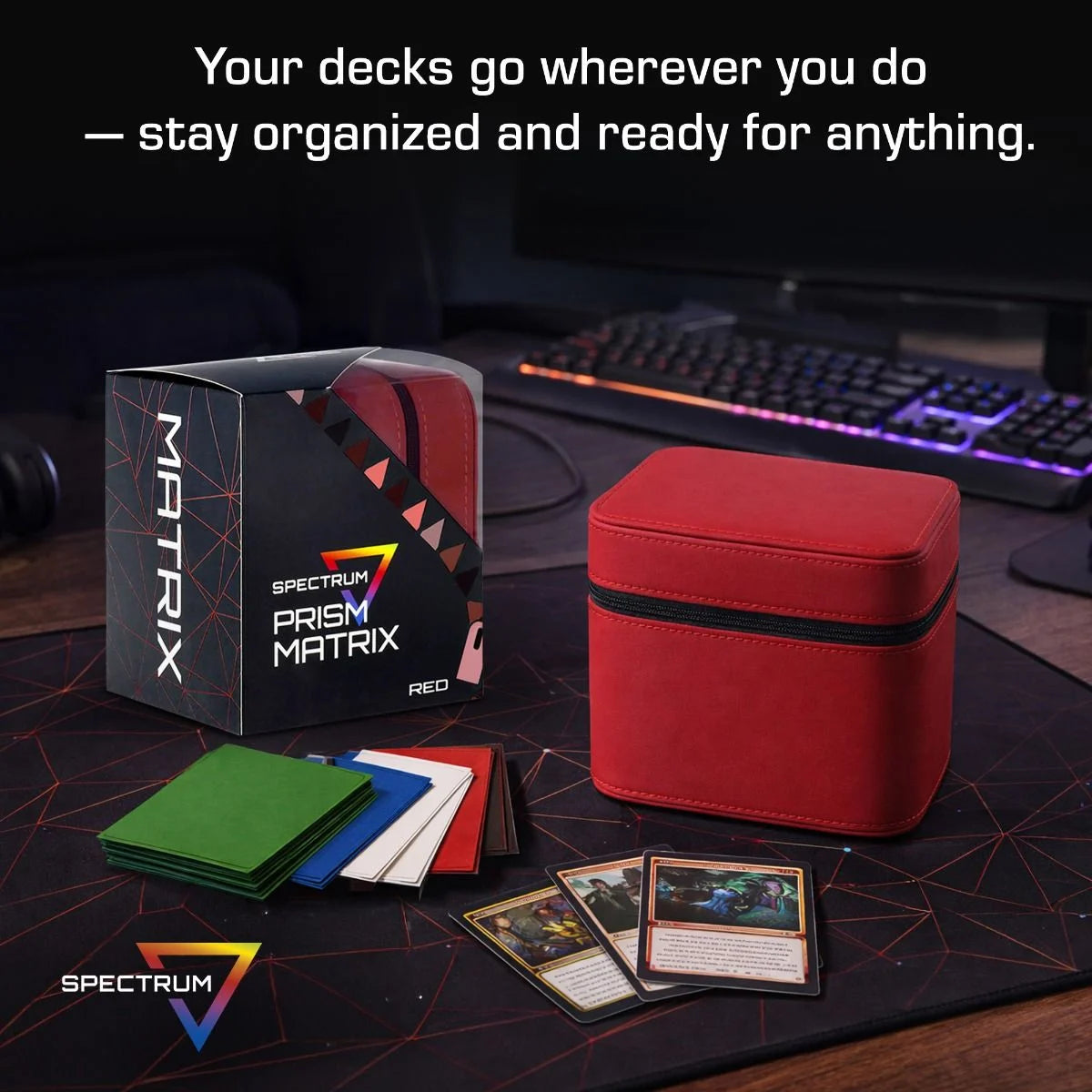 BCW - Prism Deck Case - Matrix - Red