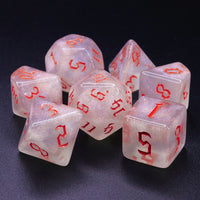 The Chaos - Red Font - 7ct Dice Set