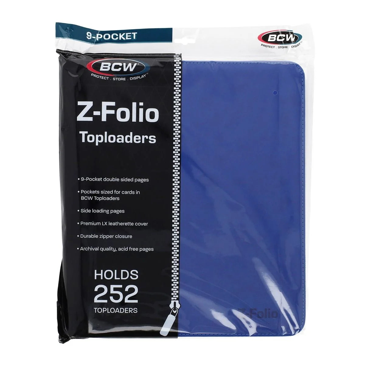 BCW - Z-Folio 9-Pocket LX Album - Toploaders - Blue