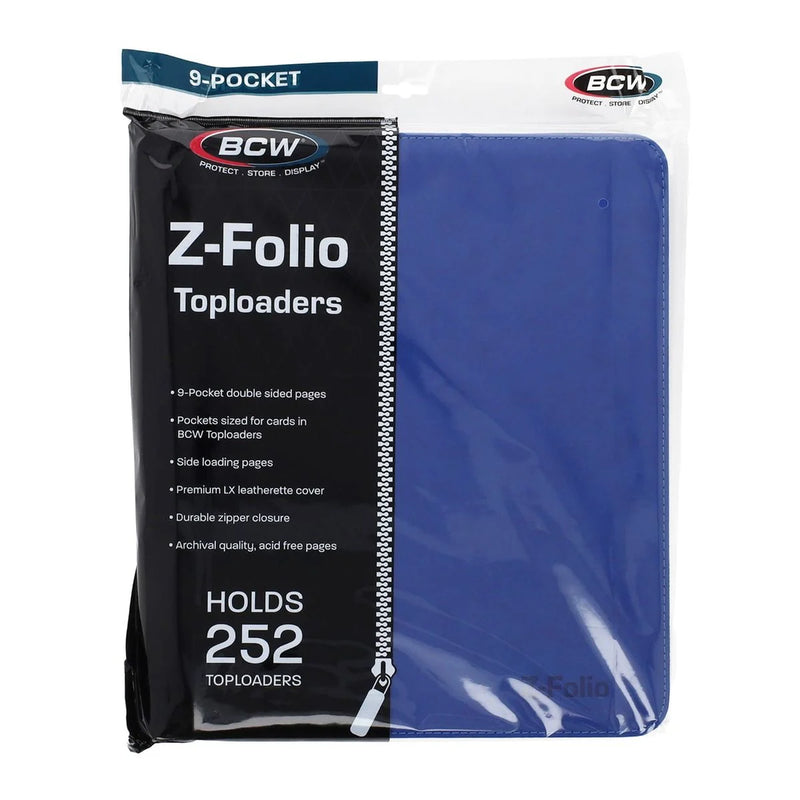 BCW - Z-Folio 9-Pocket LX Album - Toploaders - Blue