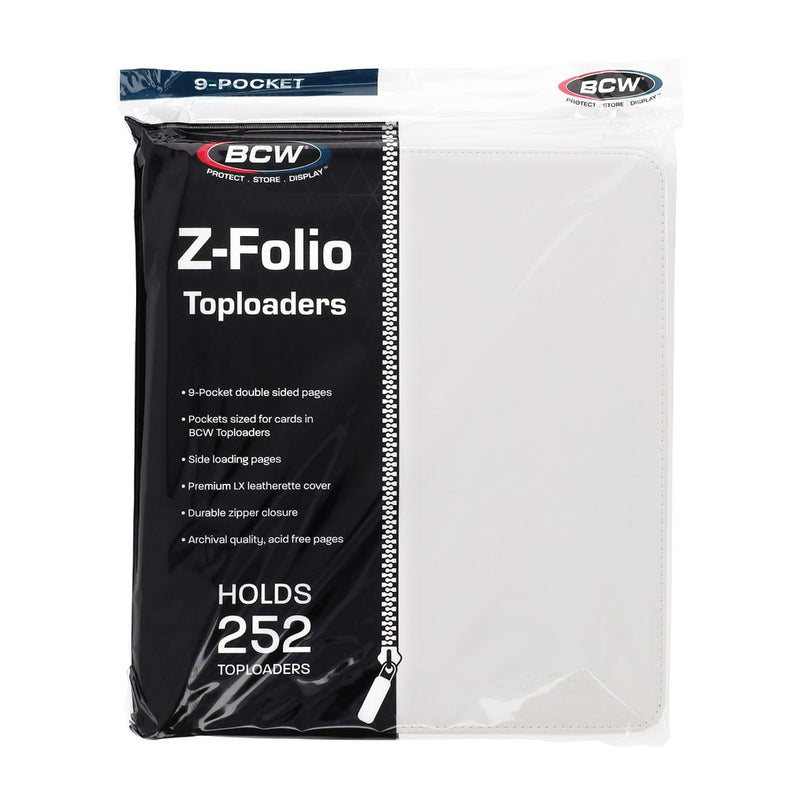 BCW - Z-Folio 9-Pocket LX Album - Toploaders - White