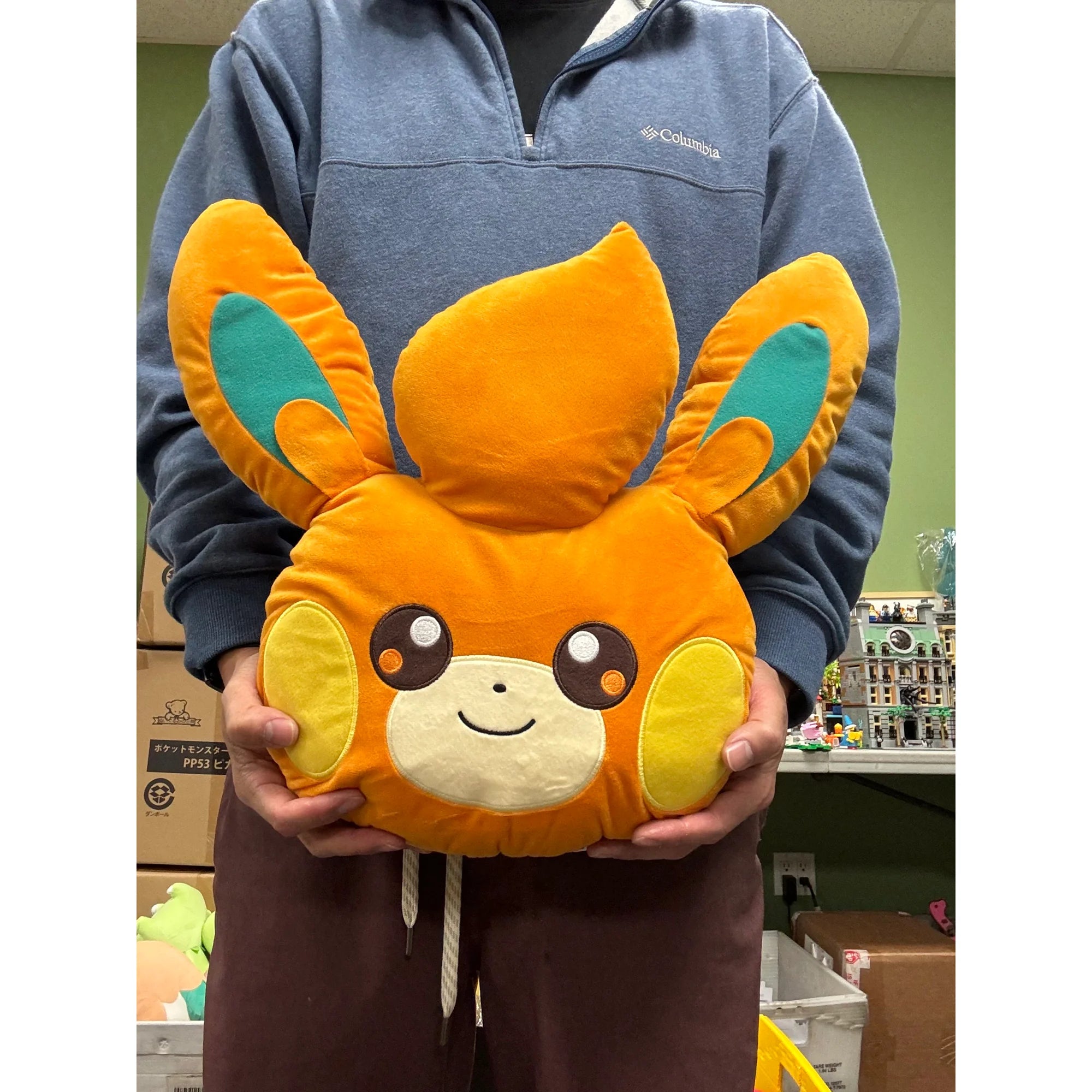 Pokémon Face Shaped Plush Cushion - Pawmo, 11.8