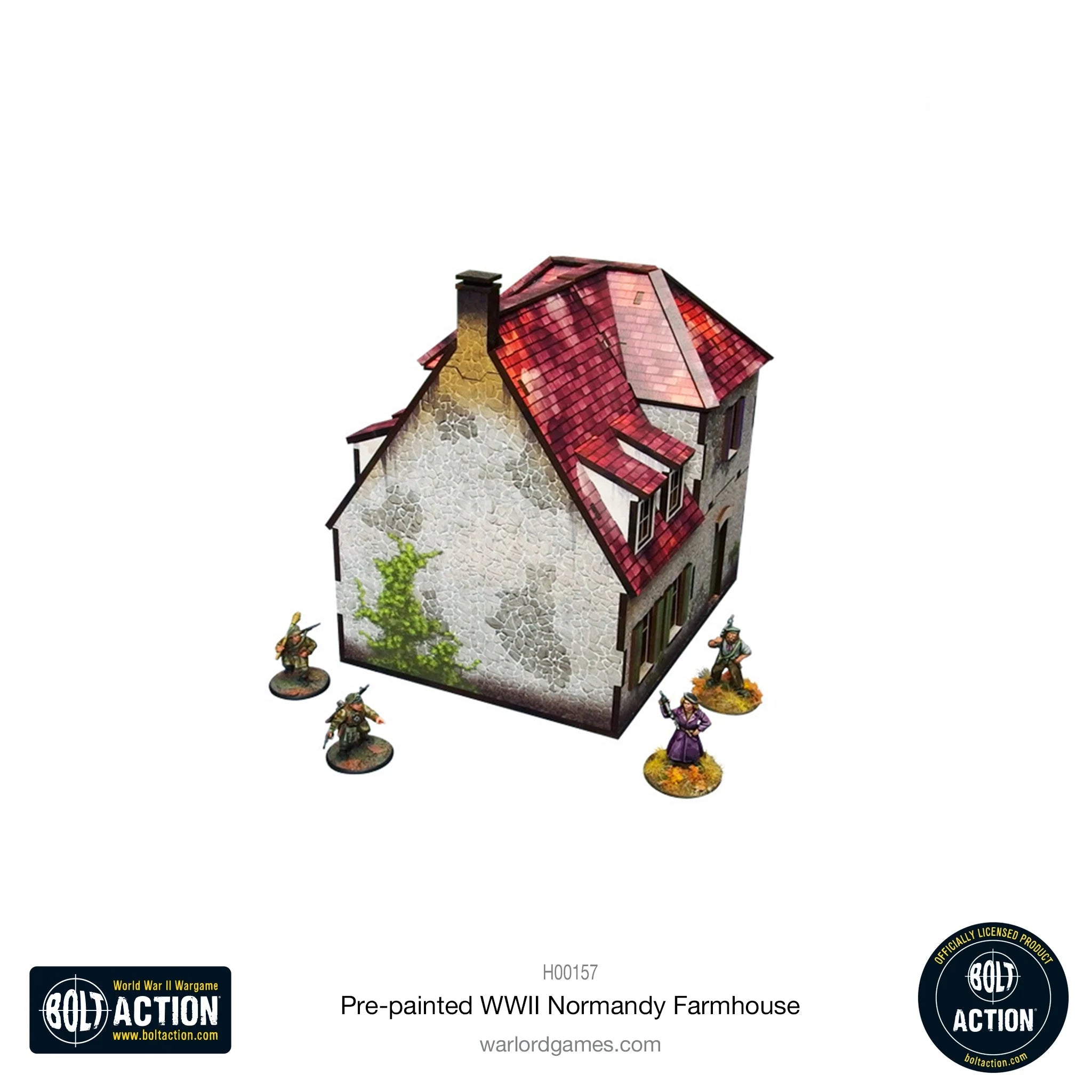 Bolt Action - Pre-painted WWII Normandy Farmhouse