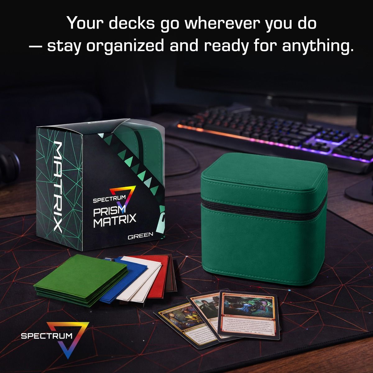 BCW - Prism Deck Case - Matrix - Green