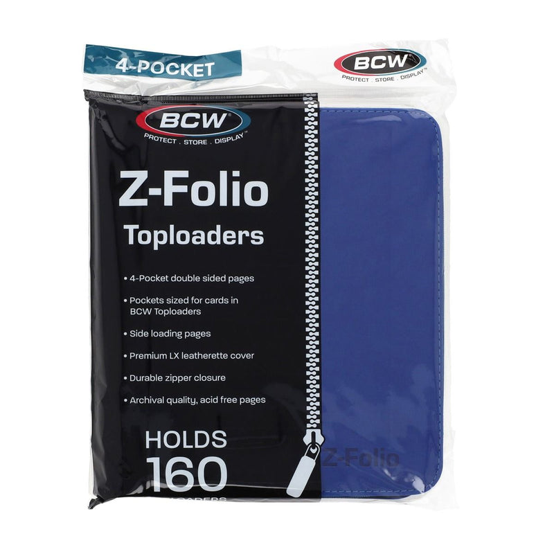 BCW - Z-Folio 4-Pocket LX Album - Toploaders - Blue