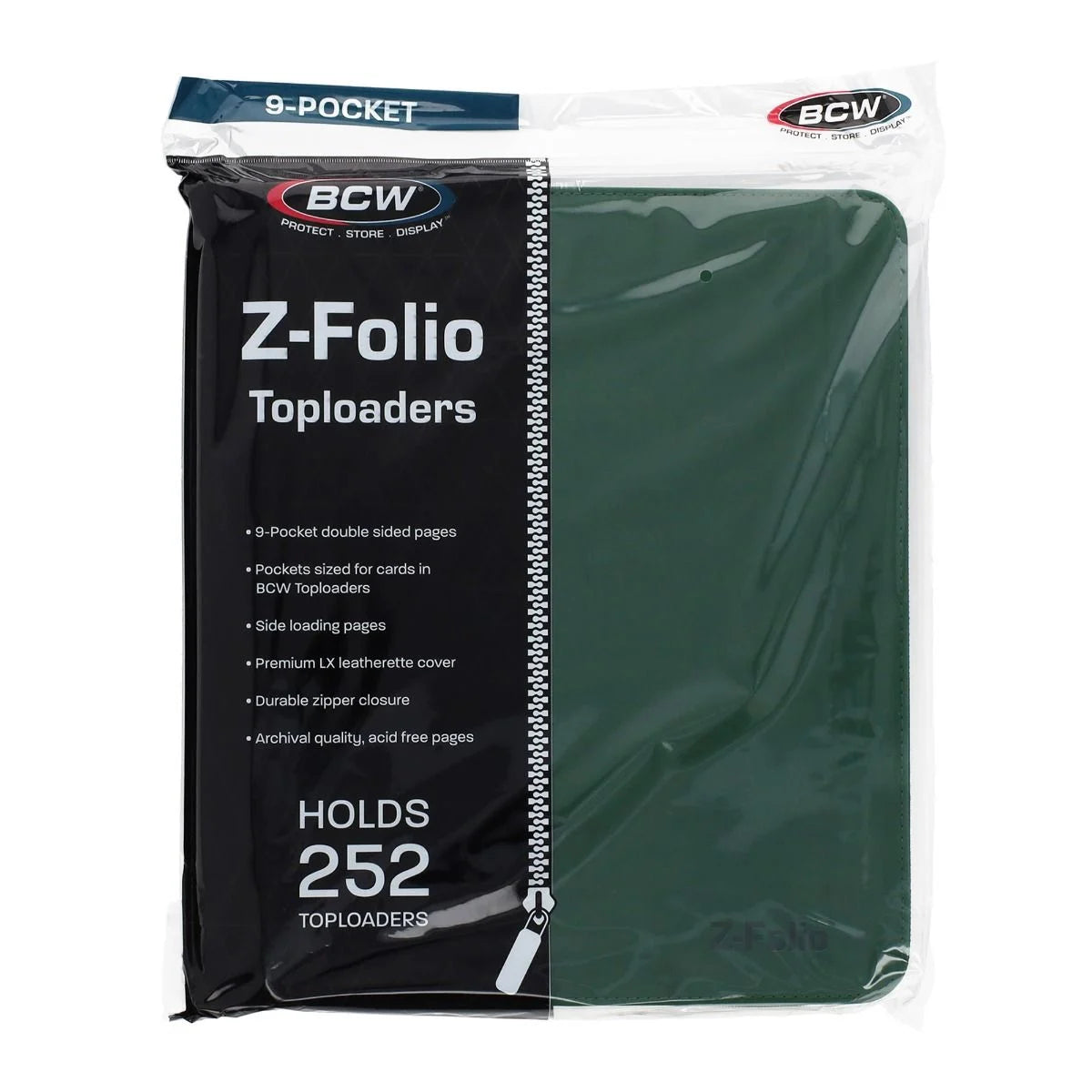 BCW - Z-Folio 9-Pocket LX Album - Toploaders - Green