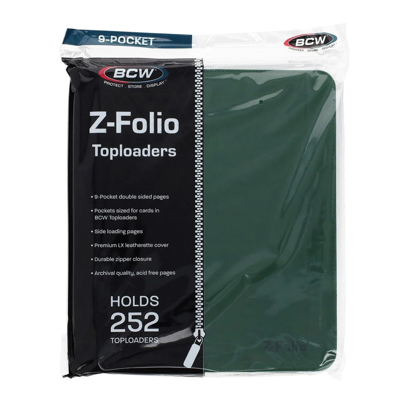 BCW - Z-Folio 9-Pocket LX Album - Toploaders - Green