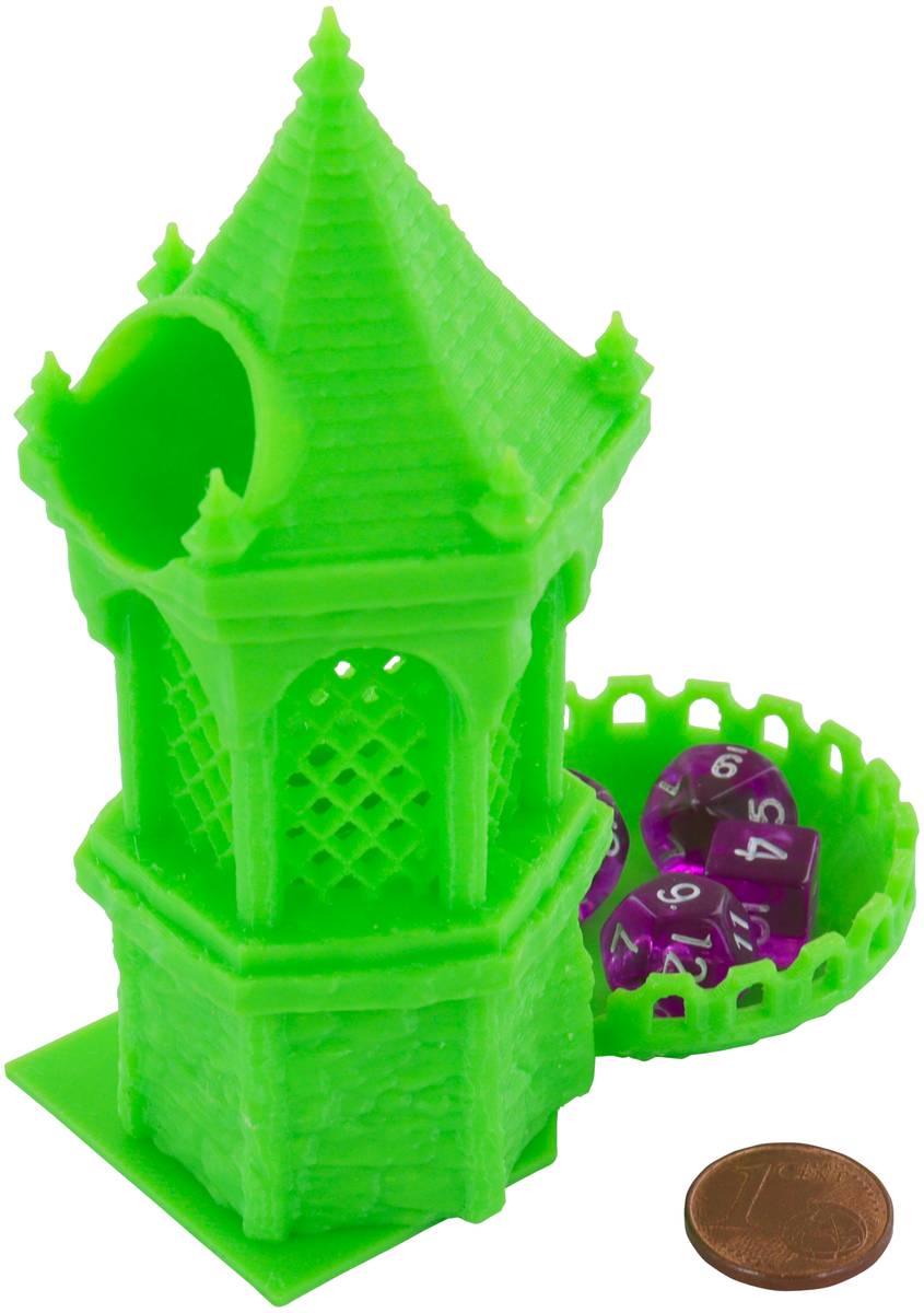 Feldherr MINIMUM with Mini Dice Tower + foam tray + RPG dice set - Green