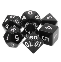 Black Opaque Dice Set