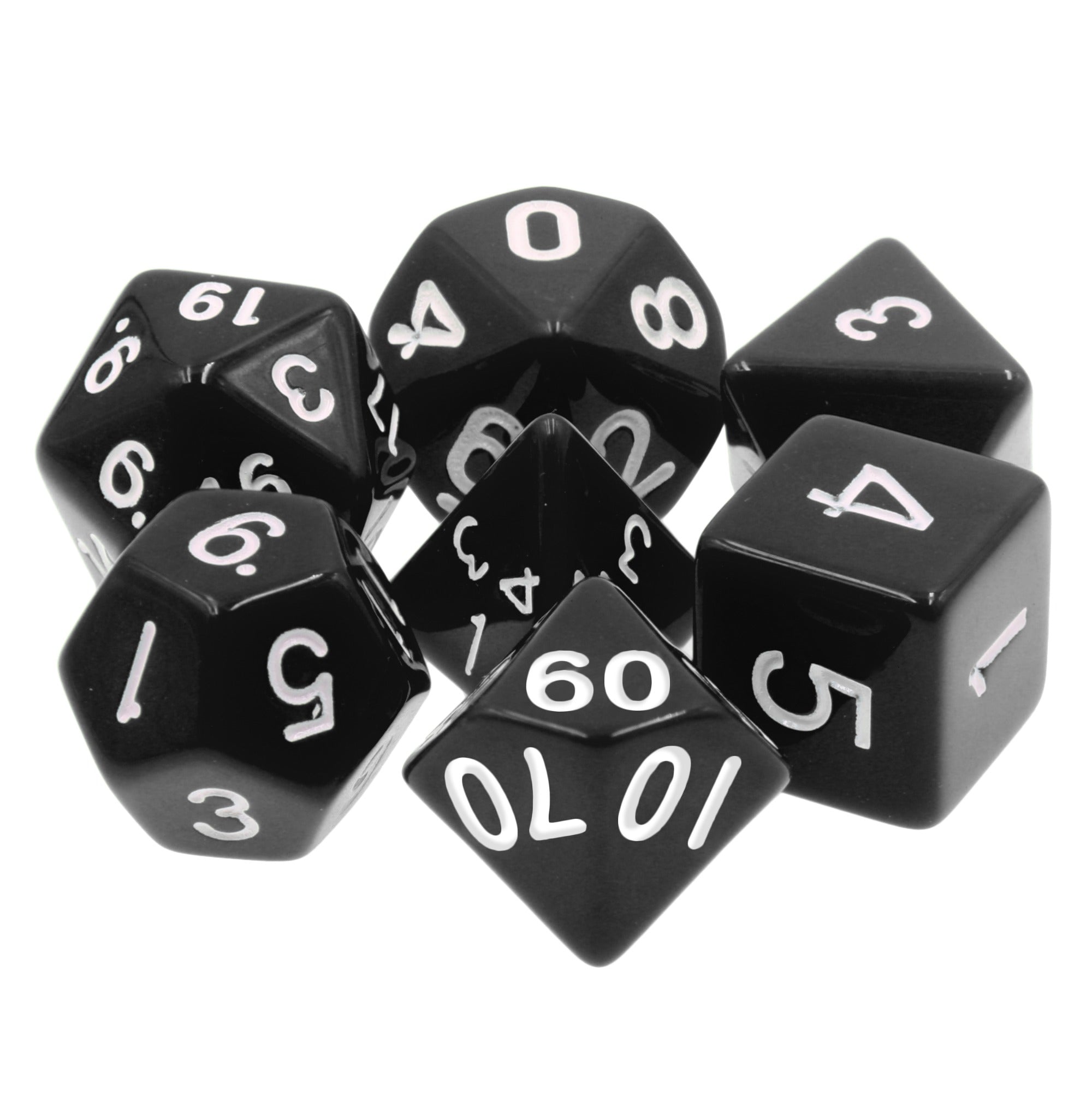 Black Opaque - 7ct Dice Set