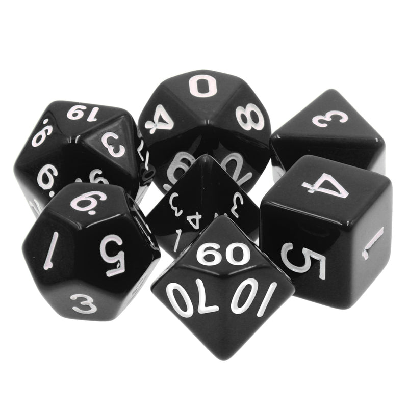 Black Opaque - 7ct Dice Set