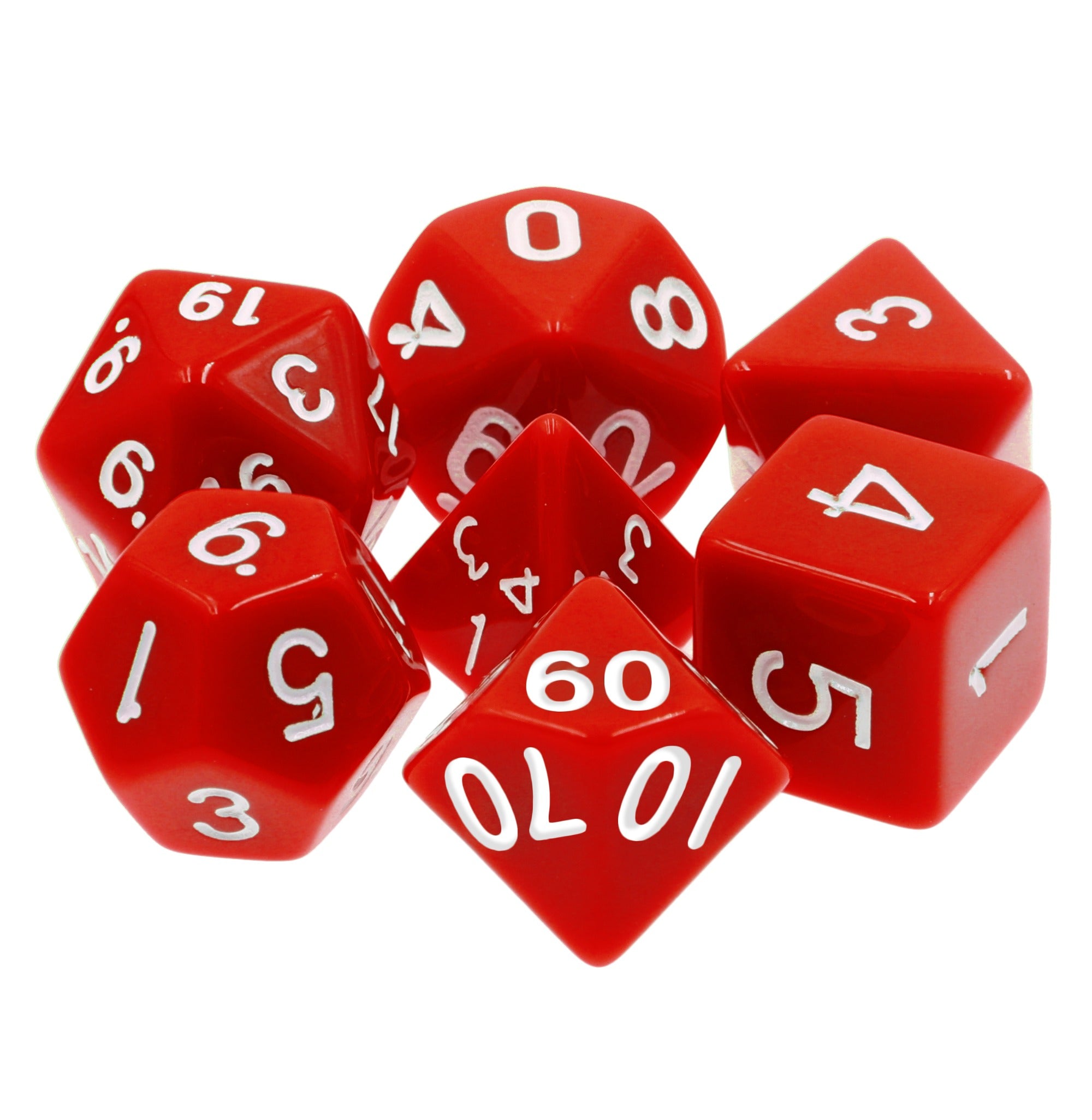Red Opaque - 7ct Dice Set