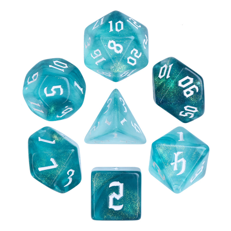 Teal Mountain Dice Set