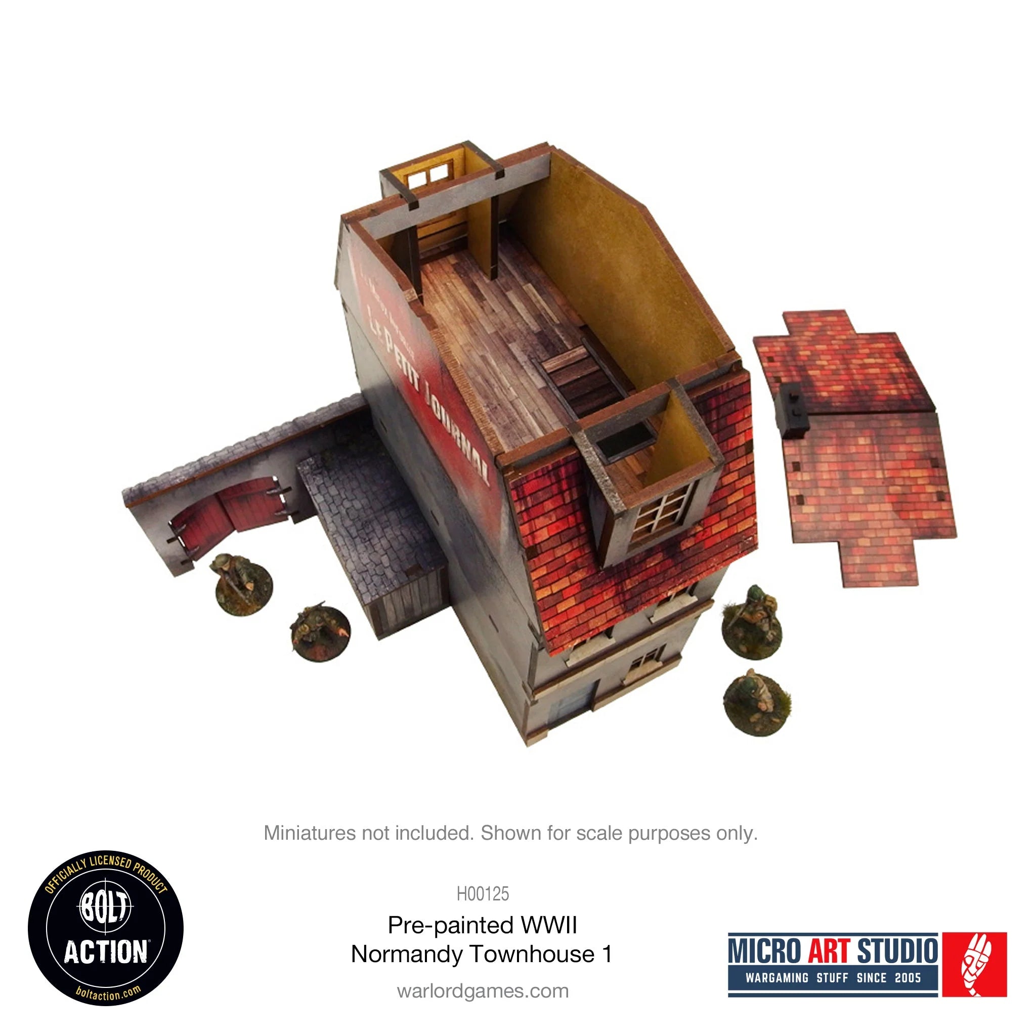 Bolt Action - Pre-painted WW2 Normandy Townhouse 1