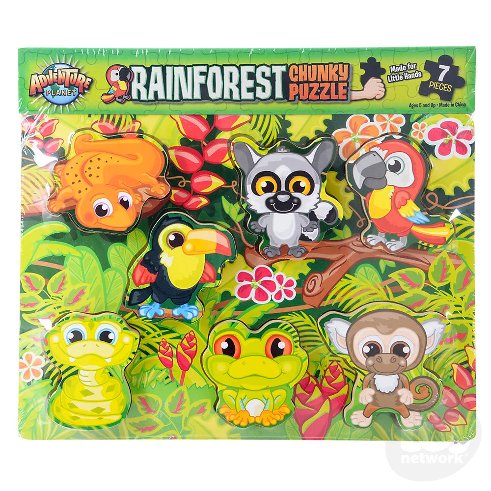 Chunky Rainforest Puzzle 7 PC 11.75" X 10.25"
