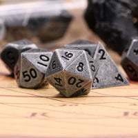 Silver - 7ct Metal Mini Dice Set