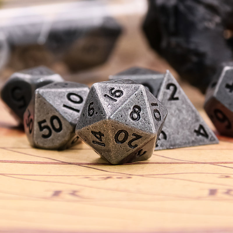 Mini metal dice - Silver