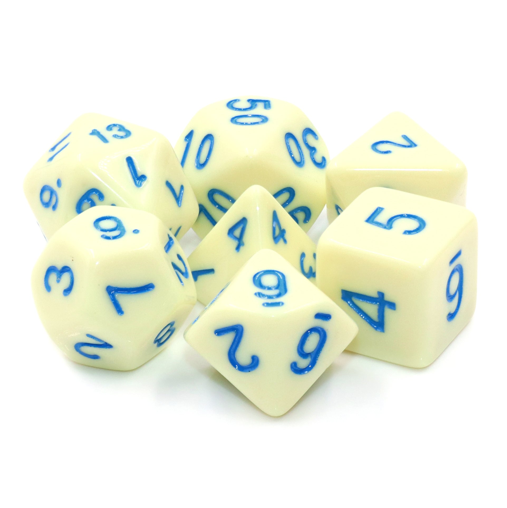 Eggshell Robin Opaque - 7ct Dice Set