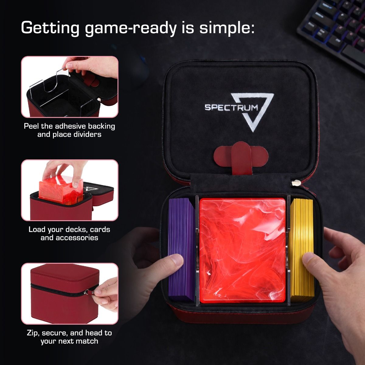 BCW - Prism Deck Case - Matrix - Red