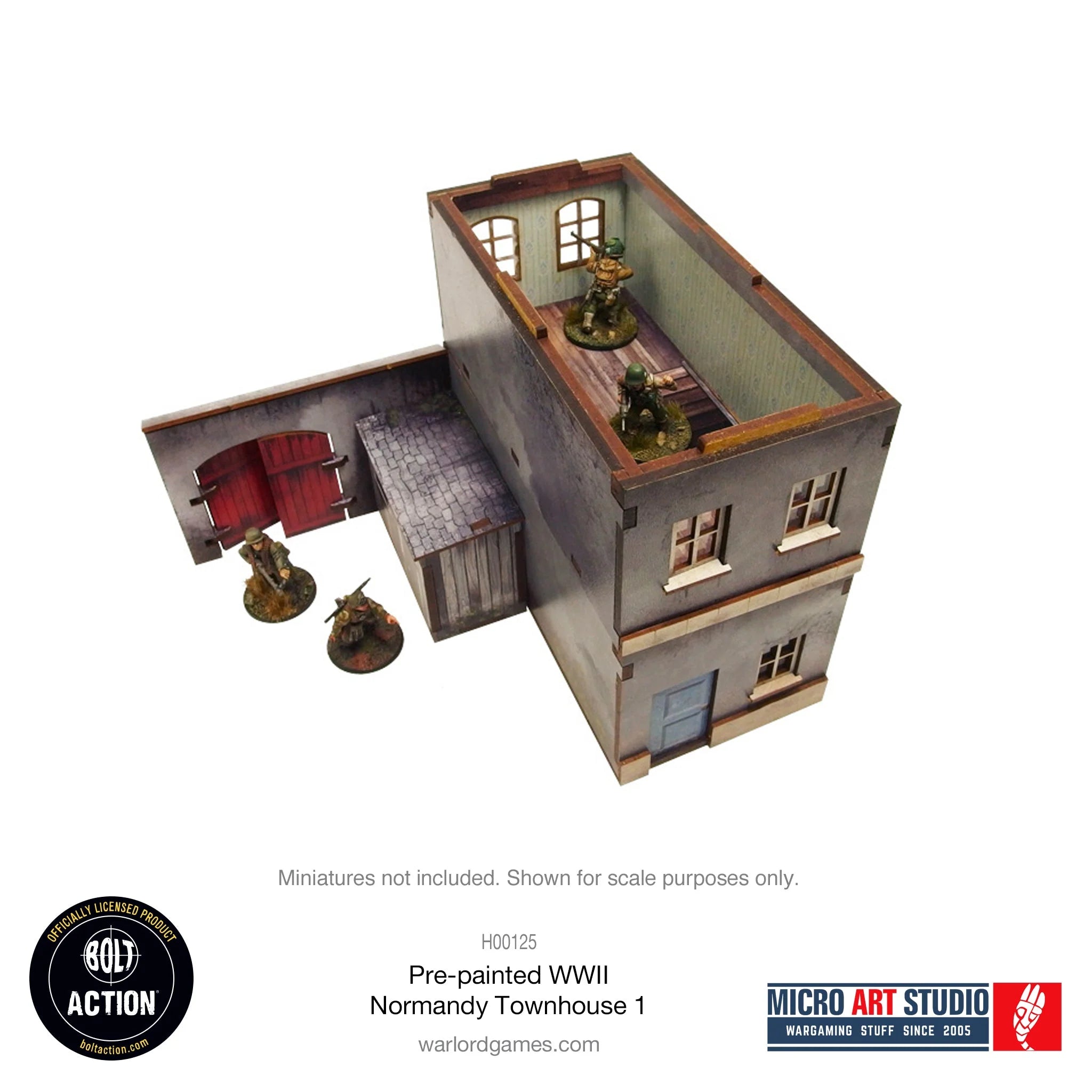 Bolt Action - Pre-painted WW2 Normandy Townhouse 1