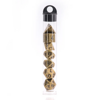 Gold - 7ct Metal Mini Dice Set