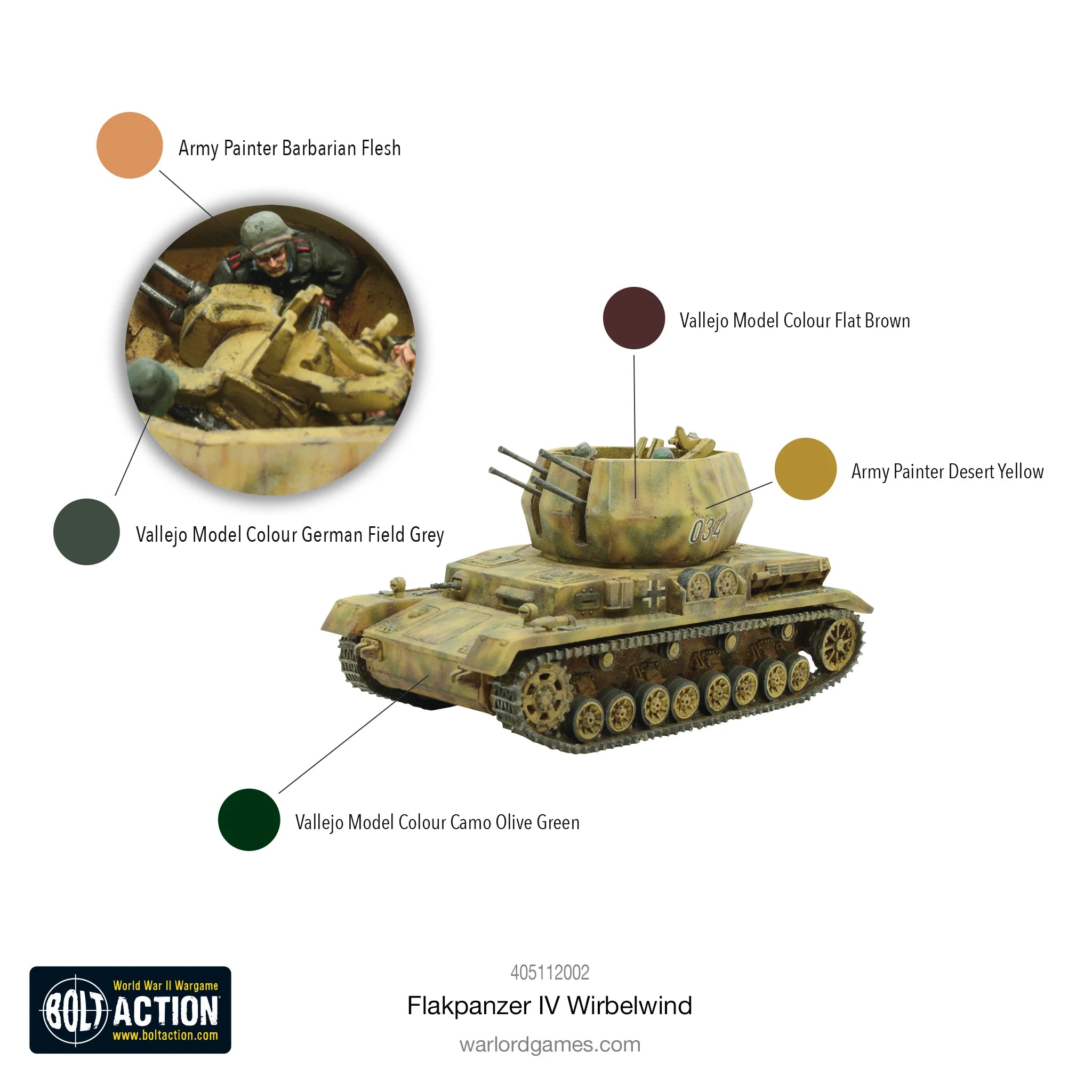 Bolt Action -Flakpanzer IV Wirbelwind (resin)