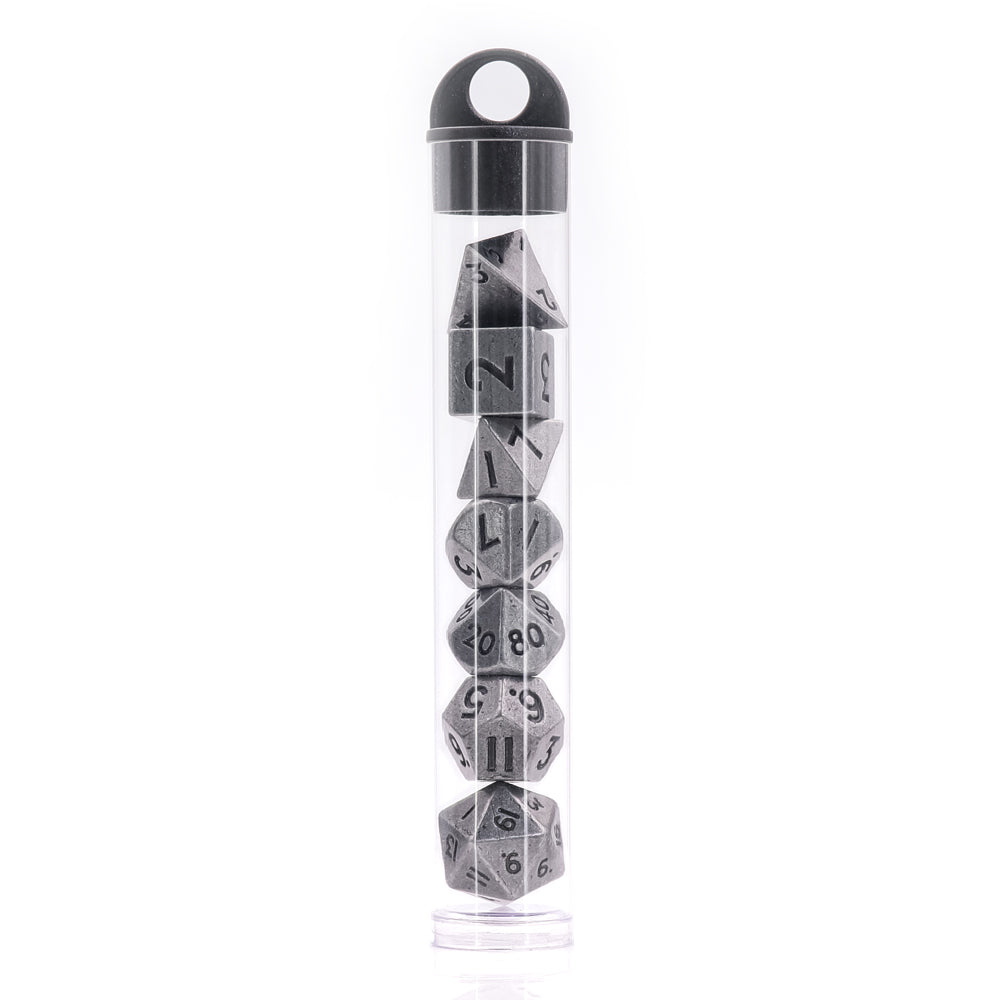 Silver - 7ct Metal Mini Dice Set