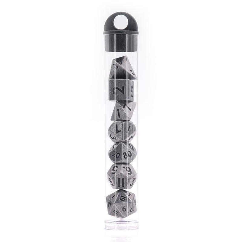 Silver - 7ct Metal Mini Dice Set