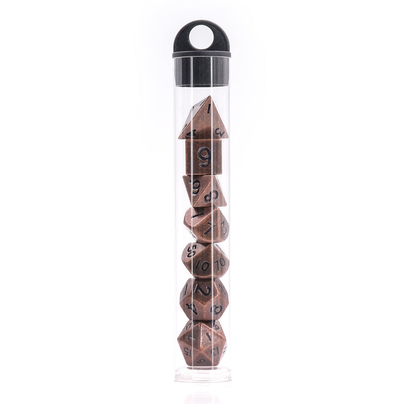 Copper - 7ct Metal Mini Dice Set