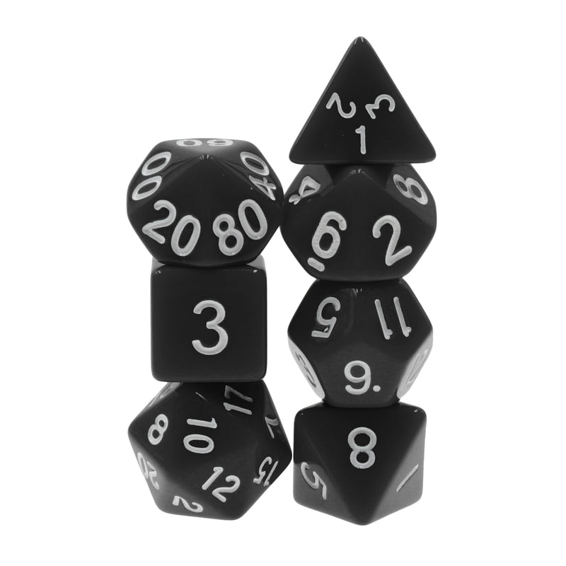 Black Opaque - 7ct Dice Set
