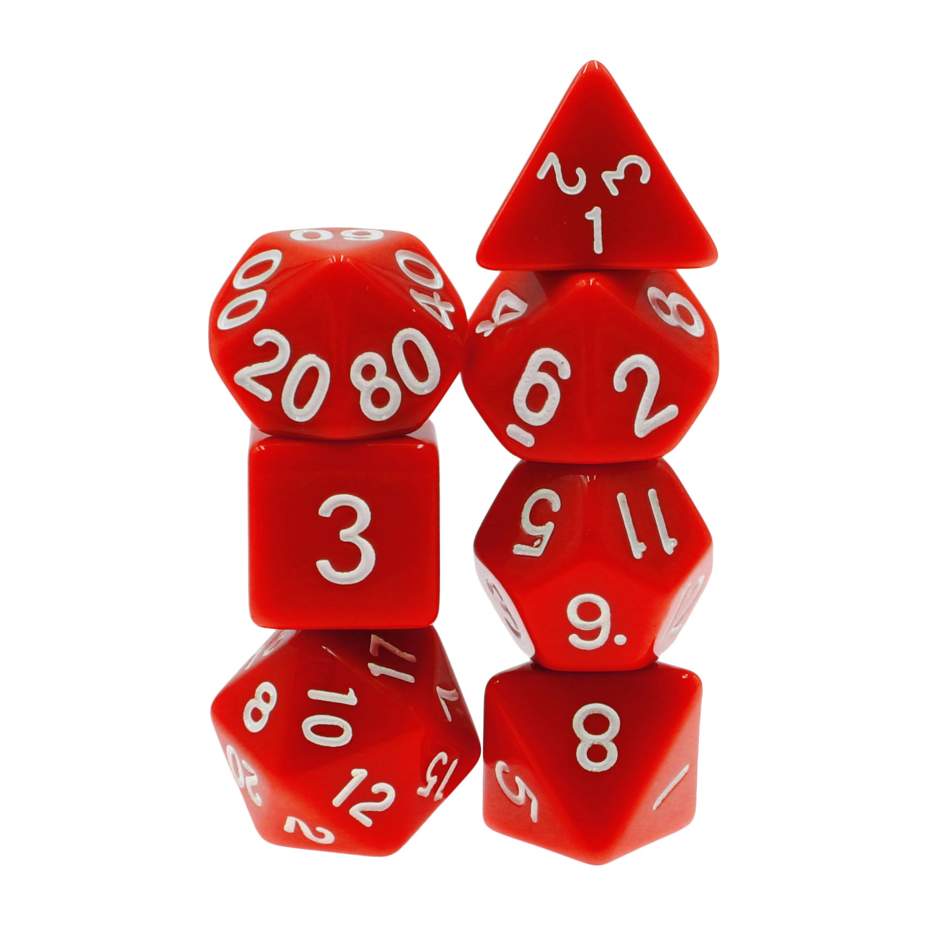 Red Opaque - 7ct Dice Set