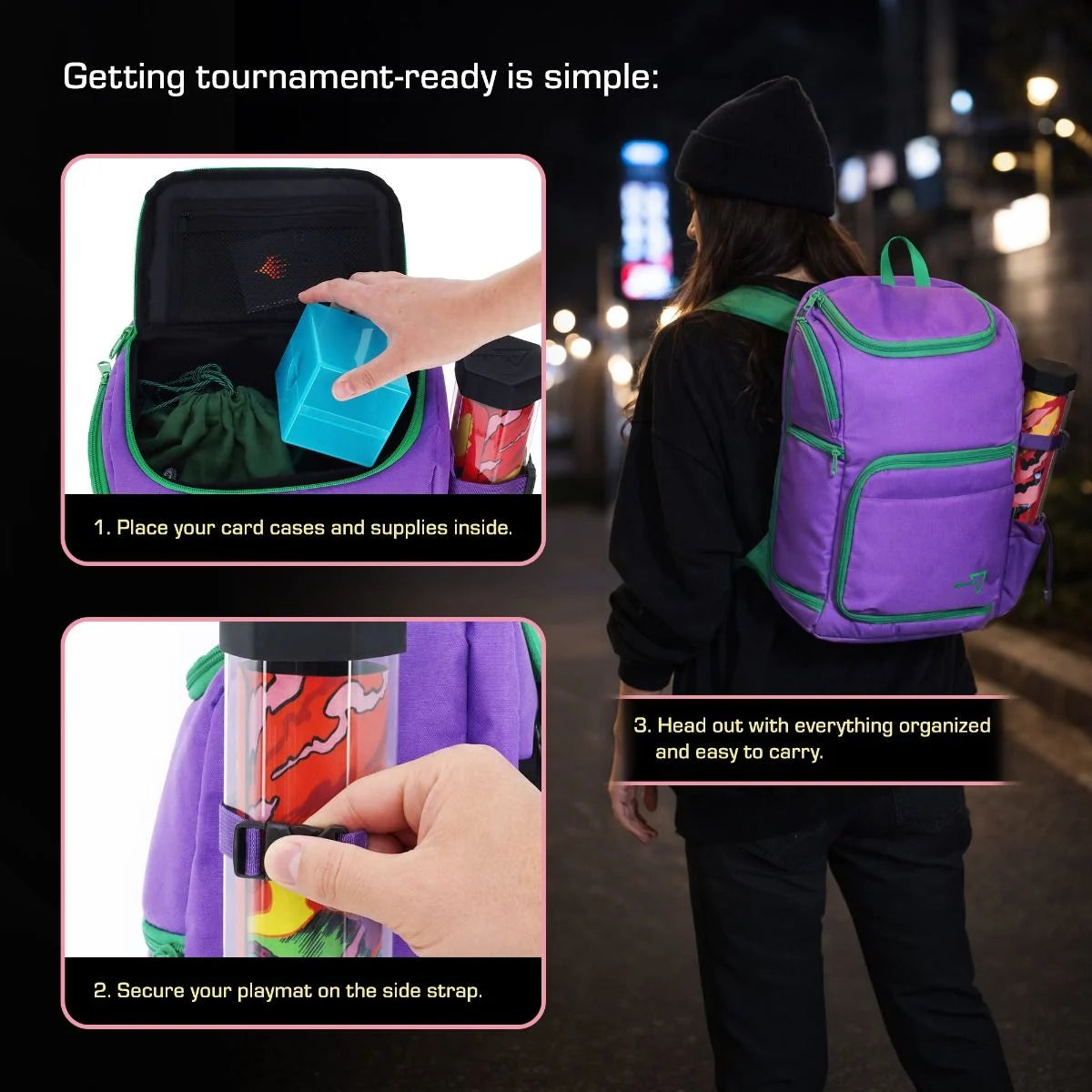 BCW Supplies - TCG Backpack - Gamma Purple