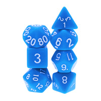 Blue Opaque Dice Set