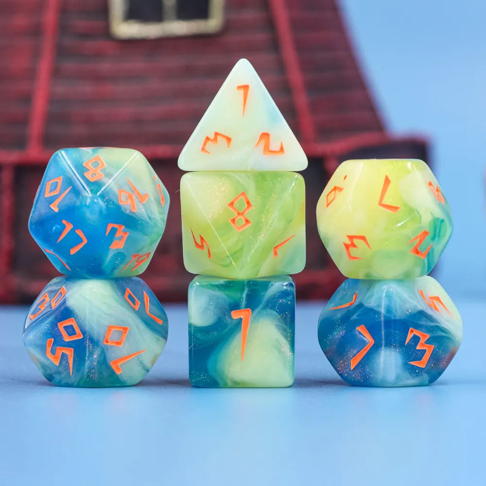 Tranquil Summer - 7ct Dice Set