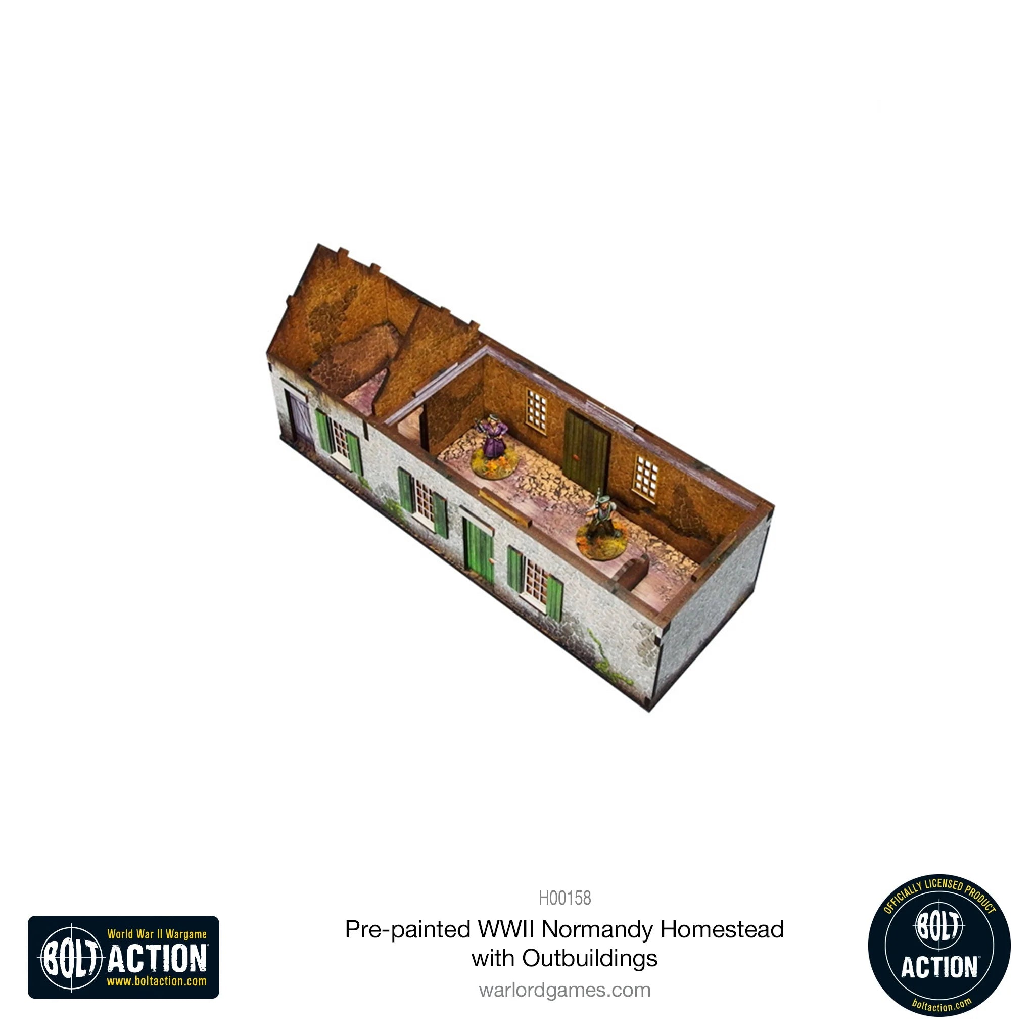 Bolt Action - Pre-painted WWII Normandy Homestead with Outbuildings