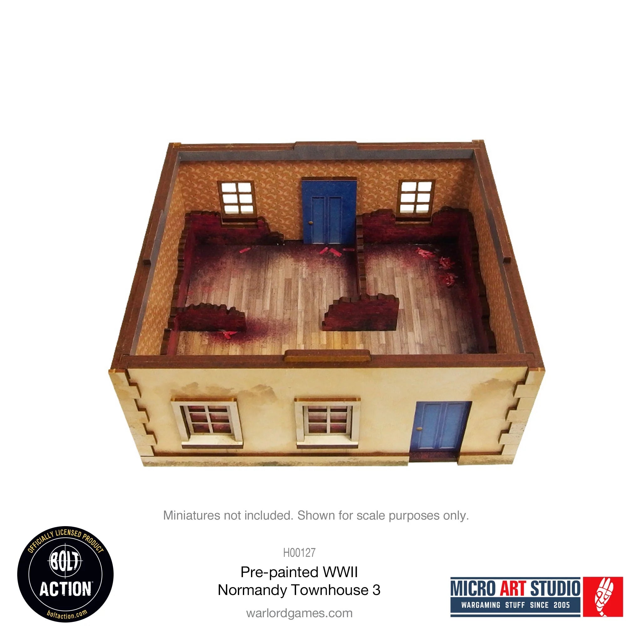Bolt Action - Pre-painted WW2 Normandy Townhouse 3