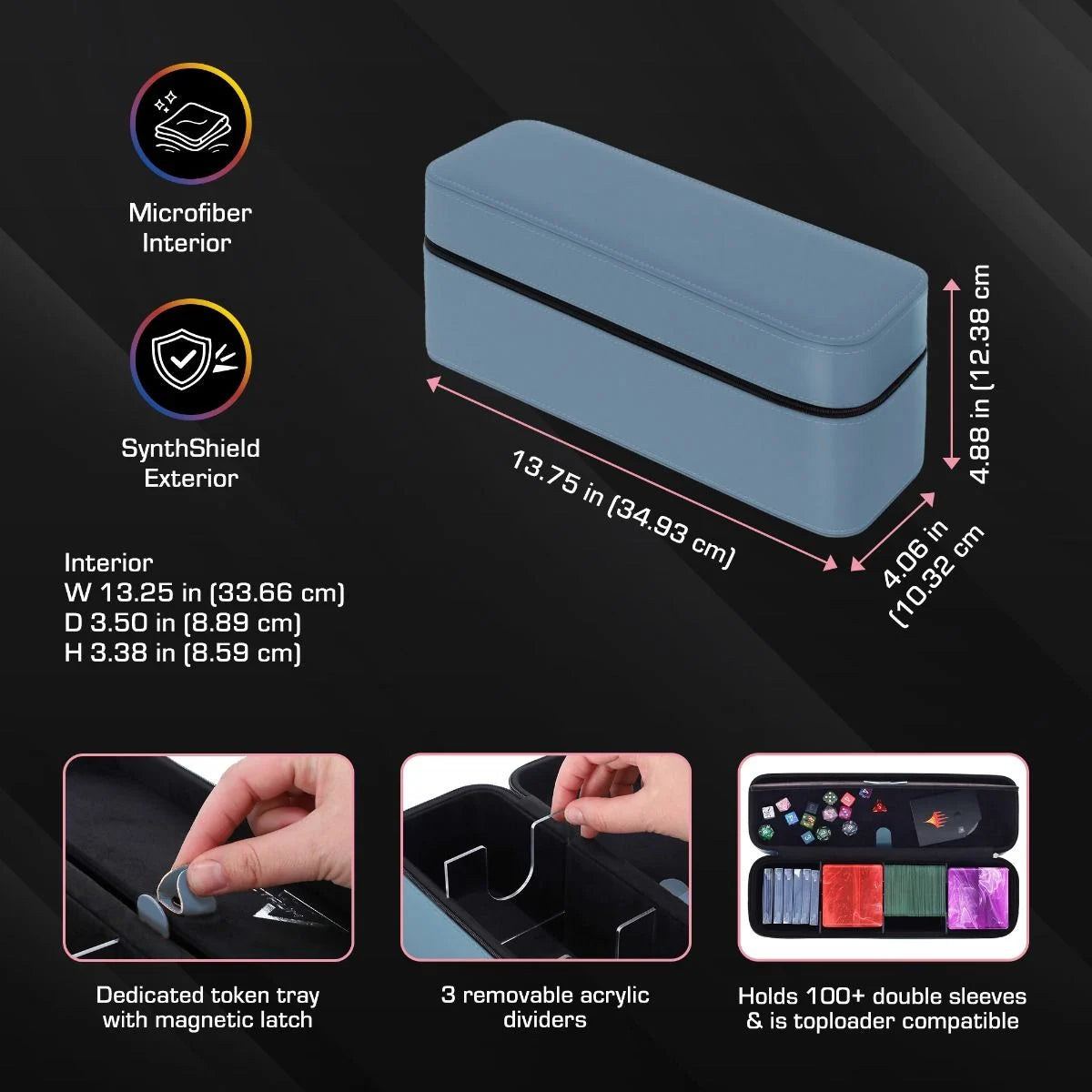 BCW - Prism Deck Case - Array - Gray Blue