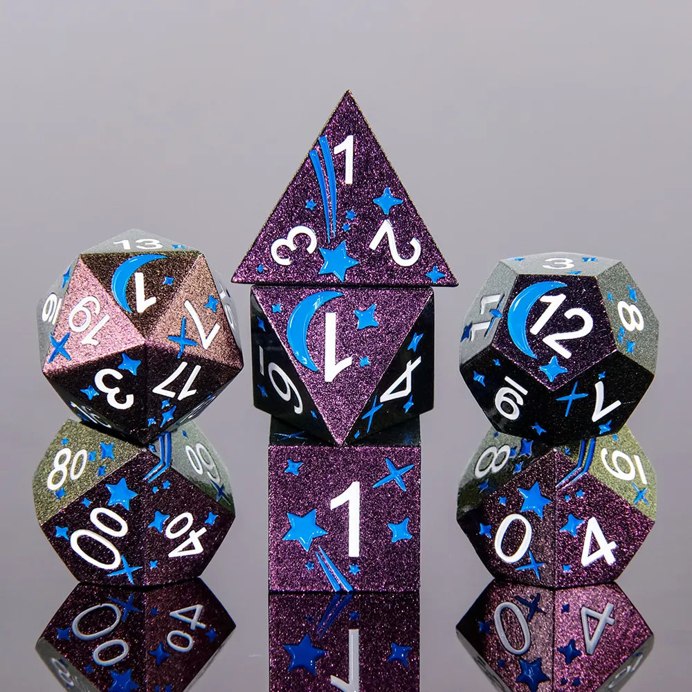 Comet - The Dark knight - Metal 7ct Dice Set