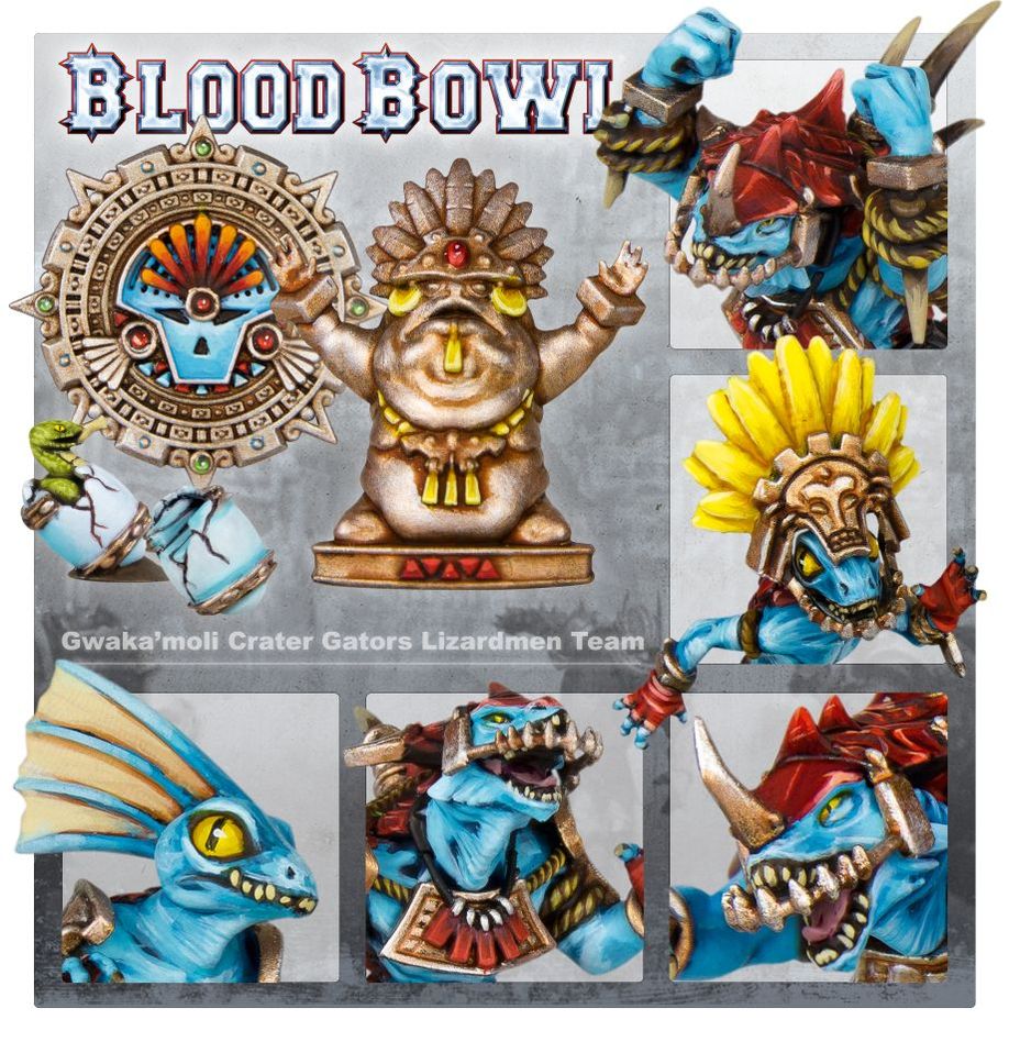 Blood Bowl - Lizardmen Blood Bowl Team – Gwaka'moli Crater Gators