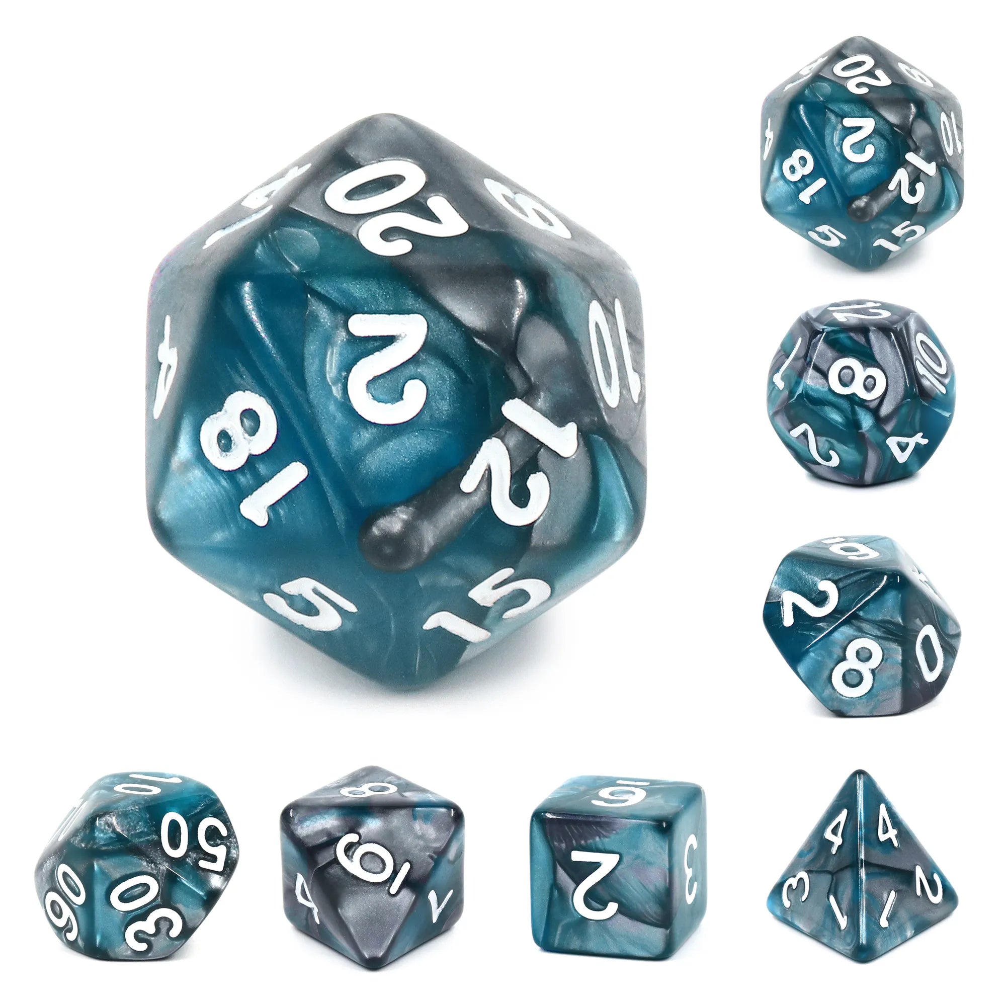 Blue Steel - 7ct Dice Set