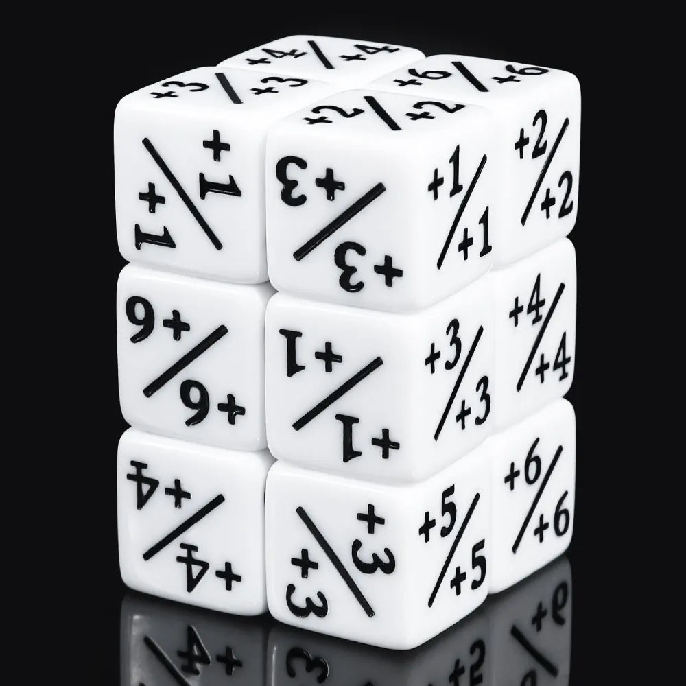 Plus Counter Dice - D6 - White - 16mm x 10