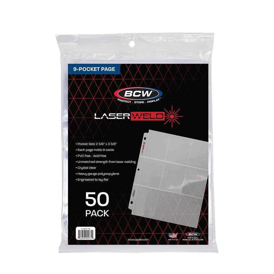 BCW SUPPLIES: LASERWELD PAGES: 9-POCKET (50CT)
