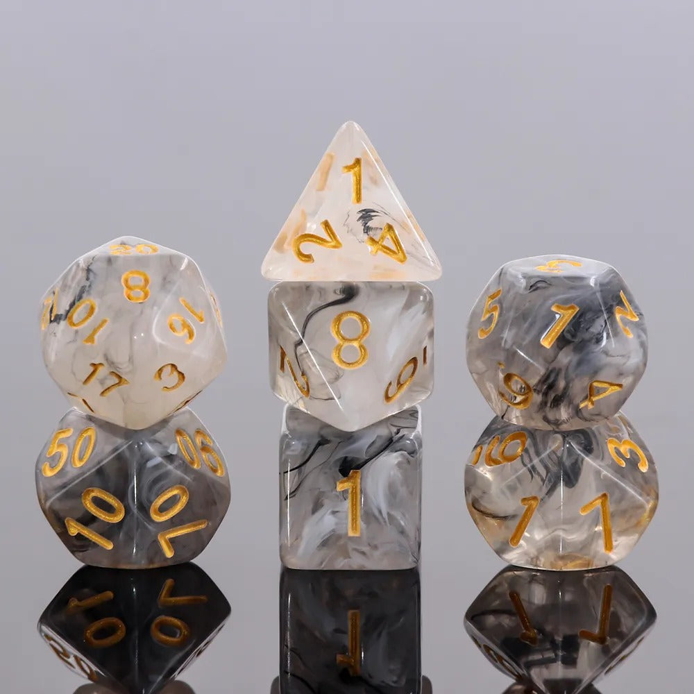 Ink Painting - 7ct Dice Set