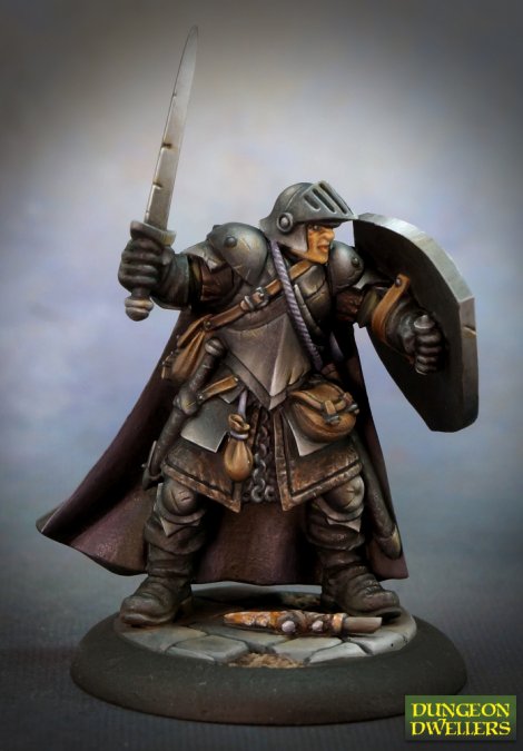 Reaper Miniatures: Dungeon Dwellers - Baran Blacktree, Veteran Warrior