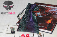 Dragon Hide Dice Bag (Green & Purple Bag) 12A