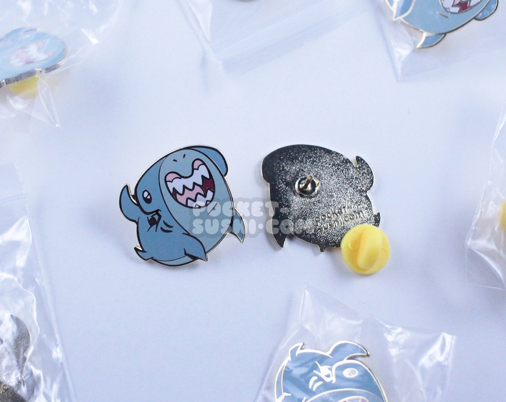 Pocket Sushi: Enamel Pin - Happy Hammerhead Shark