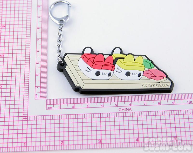 Pocket Sushi: Rubber Keychain - Sushi Cats