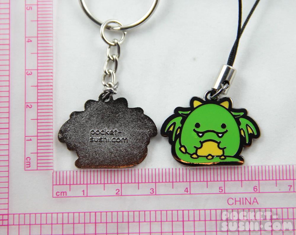 Pocket Sushi: Metal Keychain - Cute Chubby Green Dragon