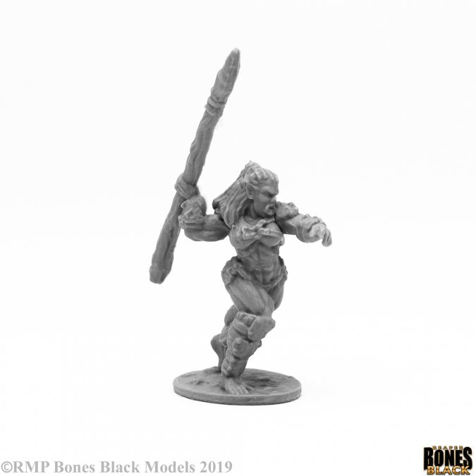 Reaper Miniatures: Bones Black - Jade Fire Spearman