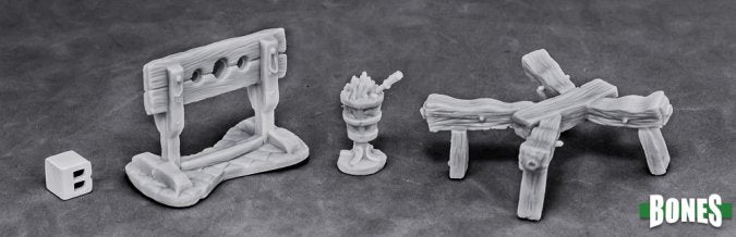 Reaper Miniatures: Dark Heaven Bones - Torture Equipment 1